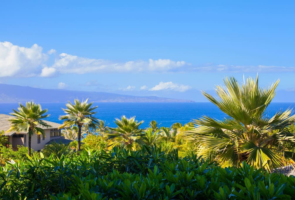 The island of Molokai` in the distance is a tropical sight