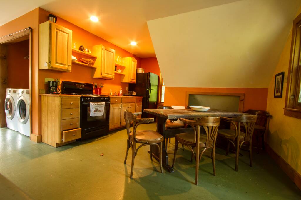 The kitchen area with dining space for 6.