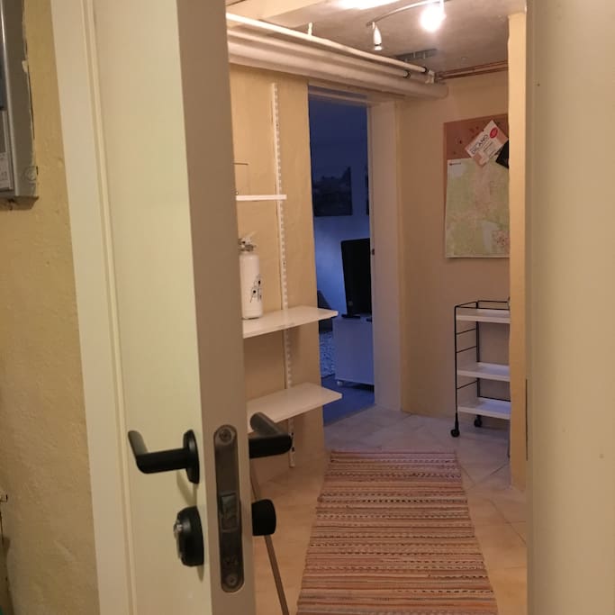 Entrance to the apartment in the basement