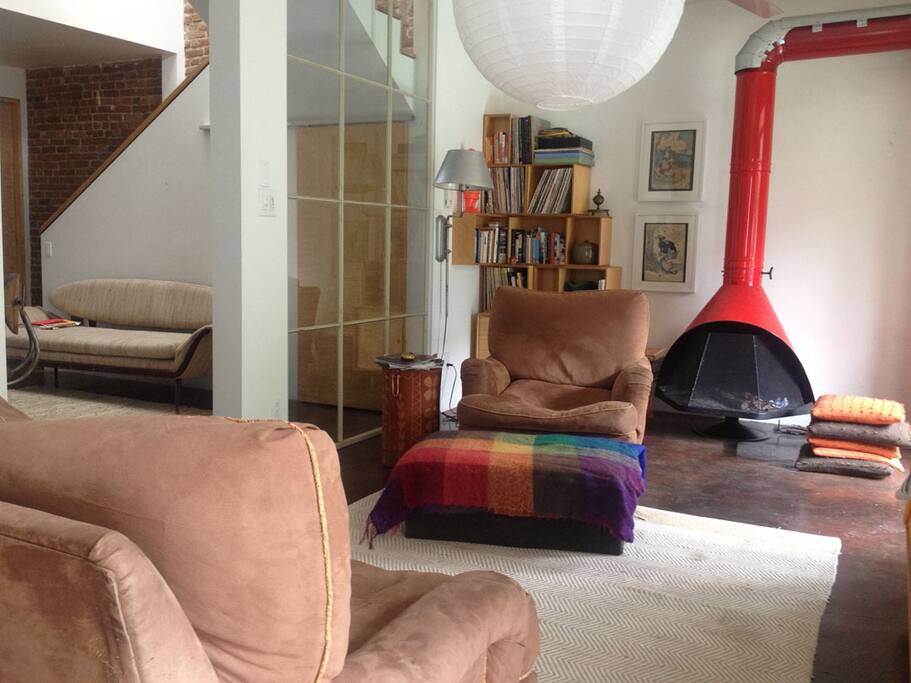 Enjoy use of the living room including a fireplace!