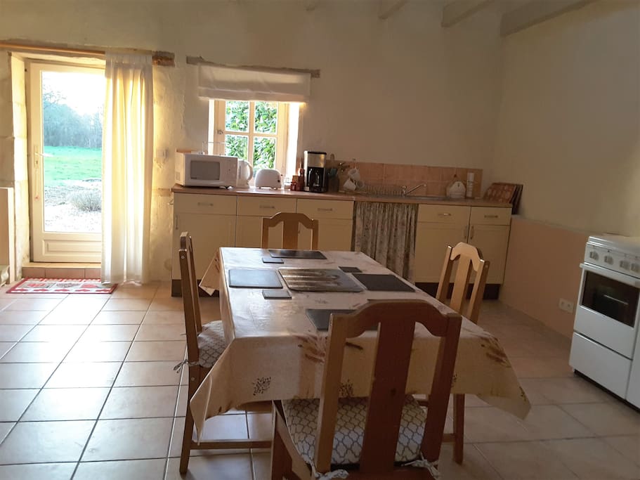 Gite kitchen equipped with everything a family of 4 needs