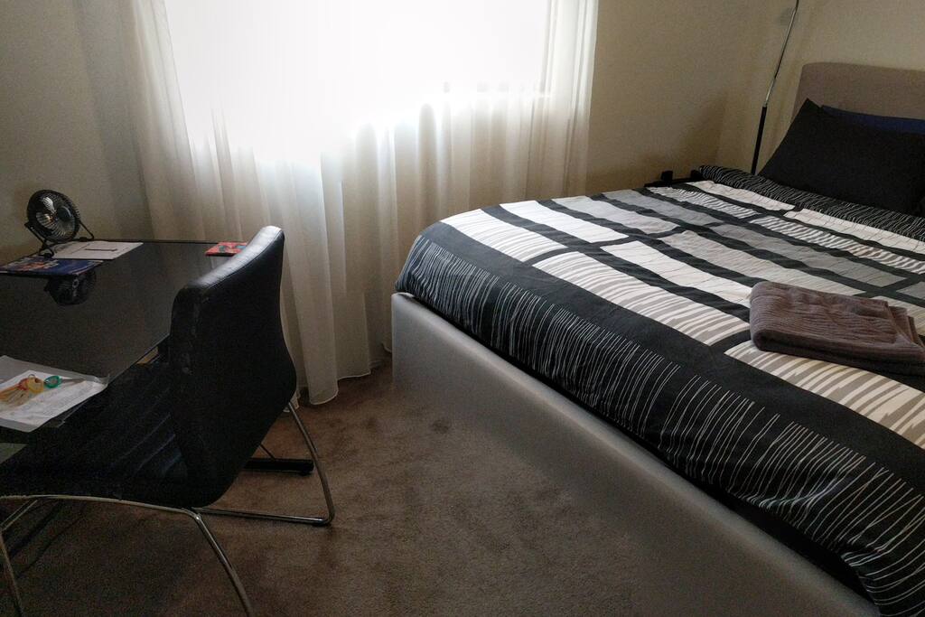 Queen sized bedroom.