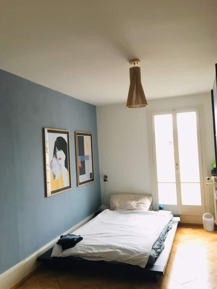 Habitación uno con cama matrimonial (140 cm)