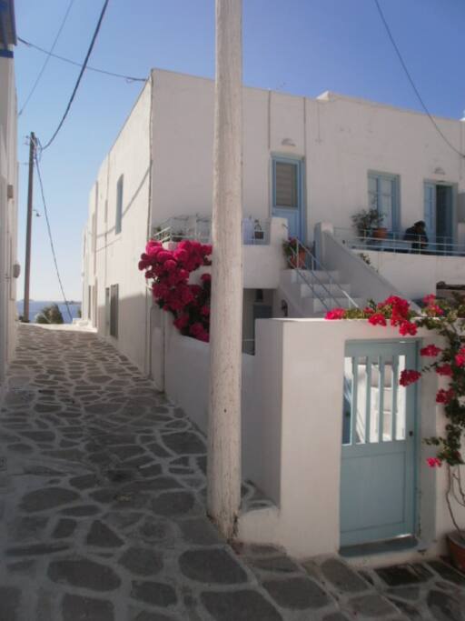 the house and the entry of the studio
