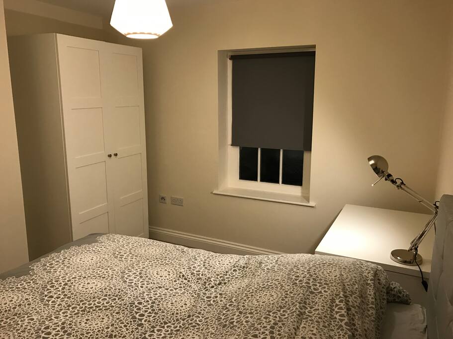 Contains a desk and ample storage room if required