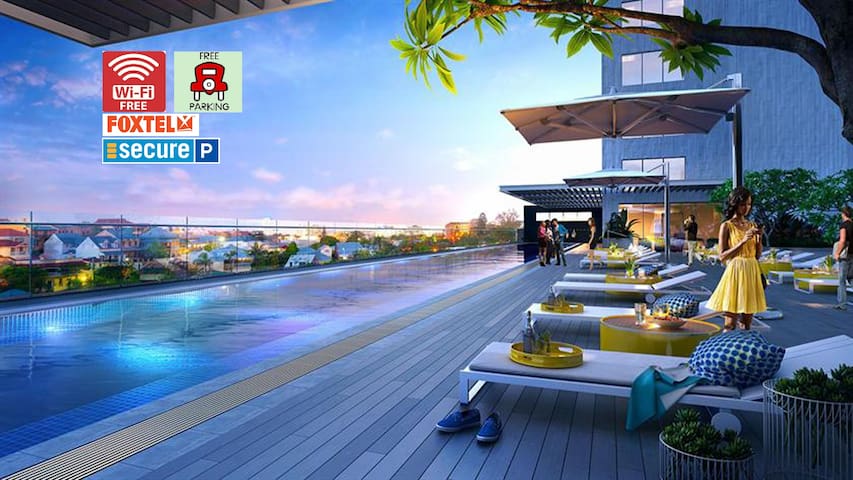 Central Brisbane2BedsPark+Super big balcony!