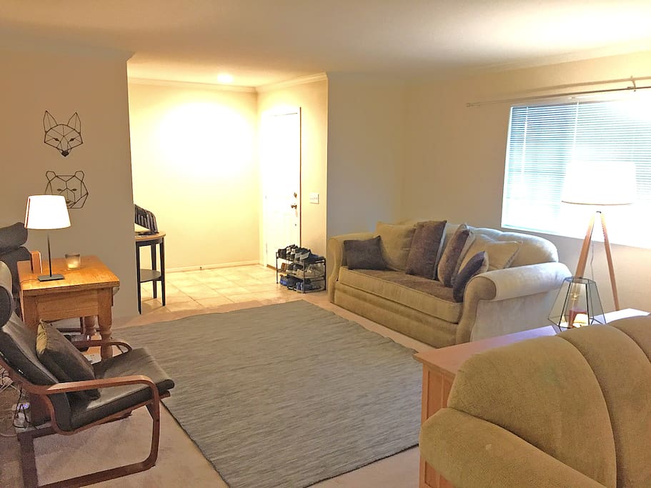 Whether you're sitting in one of the reading chairs, or curled up on one of the couches, we guarantee you'll enjoy spending time in the living room.