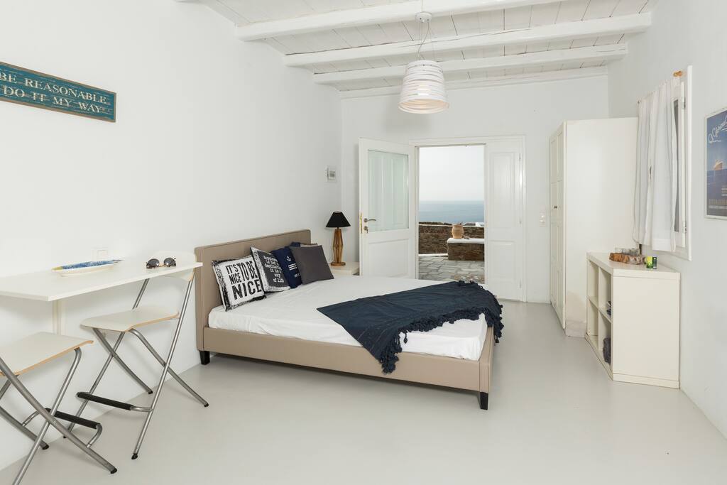 spacious studio with kitchen