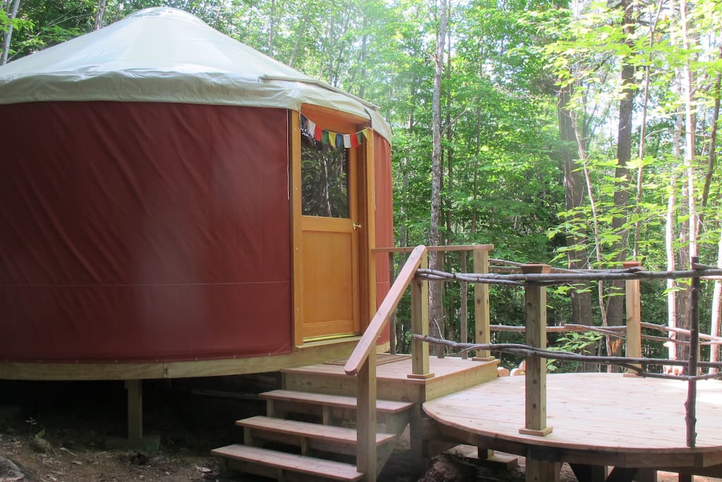 Sunset Yurt OffTheGrid Retreat Yurts for Rent in Denmark, Maine