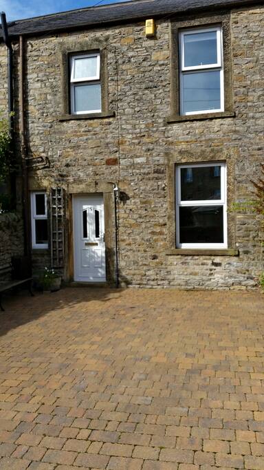 Rear of the property with parking