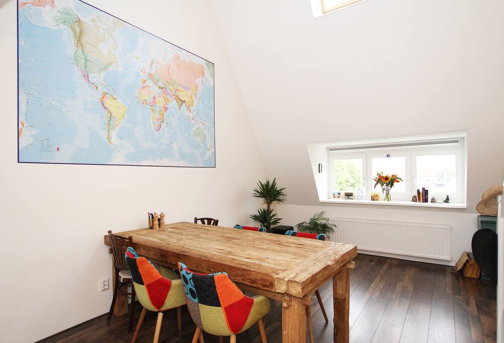 living room and kitchen