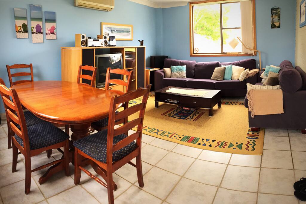 Downstairs living space.