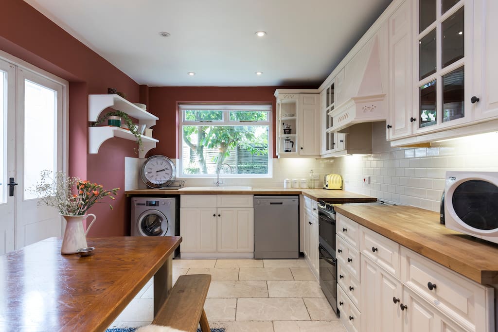 Enjoy cooking and dining in the modern kitchen.