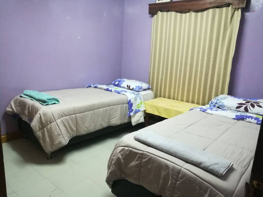 The two beds can be interlocked to create a double bed