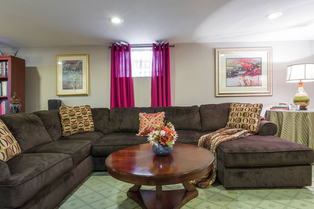 Spend your evenings relaxing on the plush couch, curled up in cozy comfort.