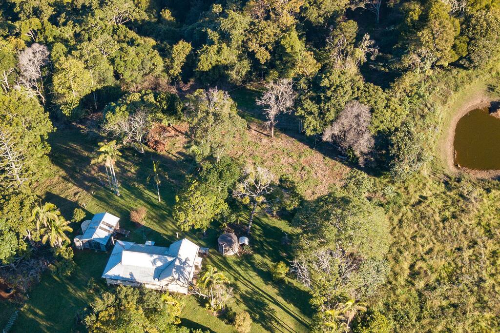 Aerial shot of the property