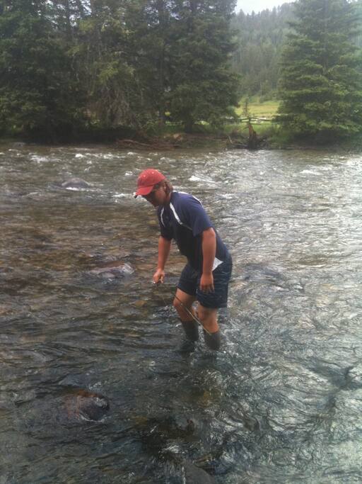 Some of the finest fly fishing in the country on the famed Gallatin River 100 feet from the front door