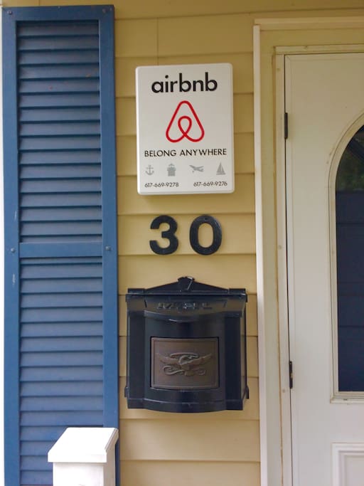 Our Airbnb sign shows quality, safety and commitment standards for all our guests.