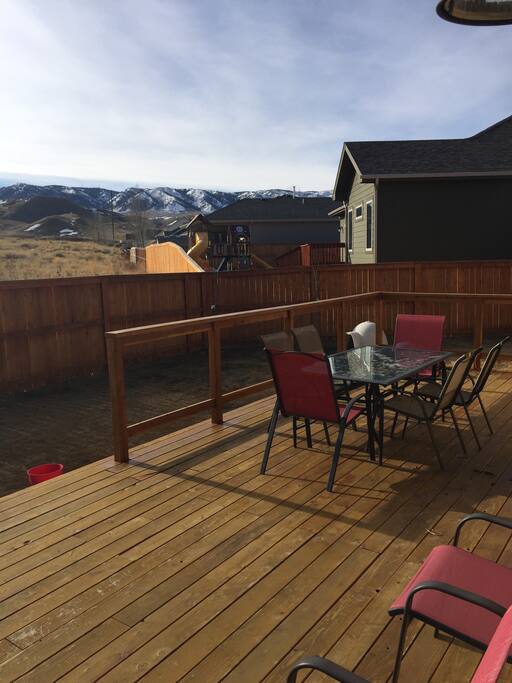 Big Deck overlooking Casper Mountain