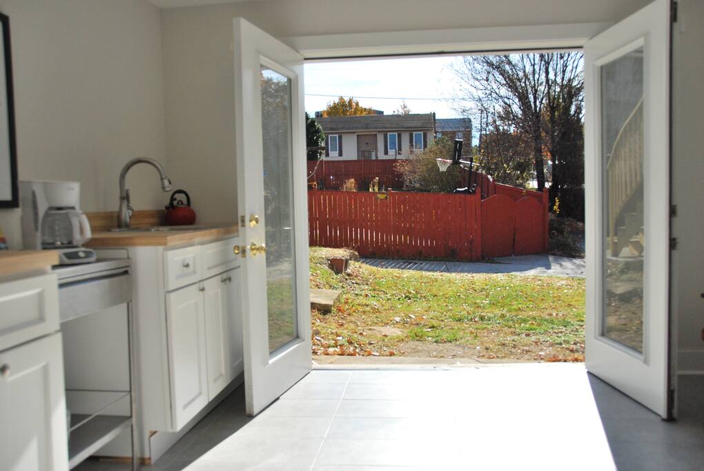 Private entrance in the back of the house.