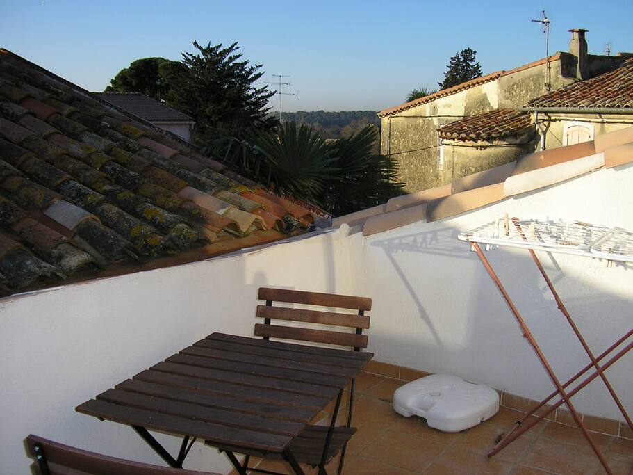 La terrasse en toiture...