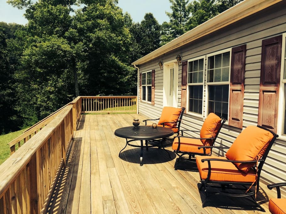 80 foot deck overlooking yard