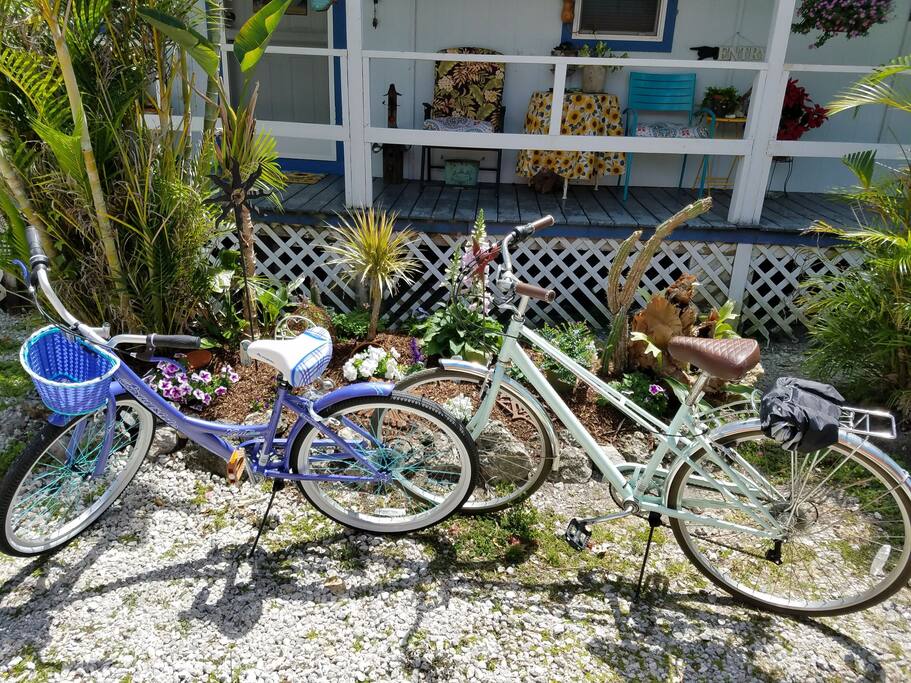 A pair of cruisers are available to enjoy leisurely rides around our beautiful island!