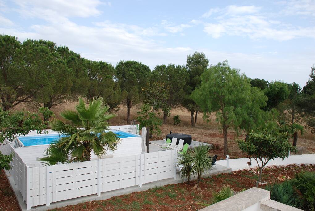 Vista dall'alto della piscina