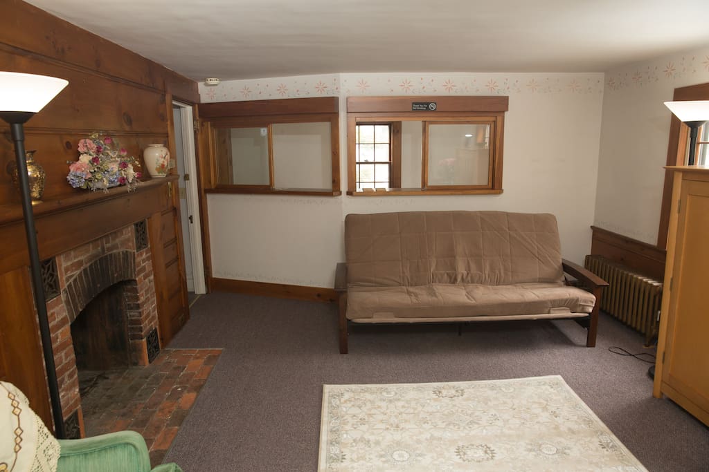 Our sofa-bed sleeps 2.