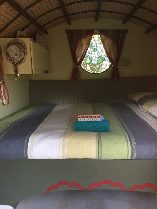A cozy bed awaits