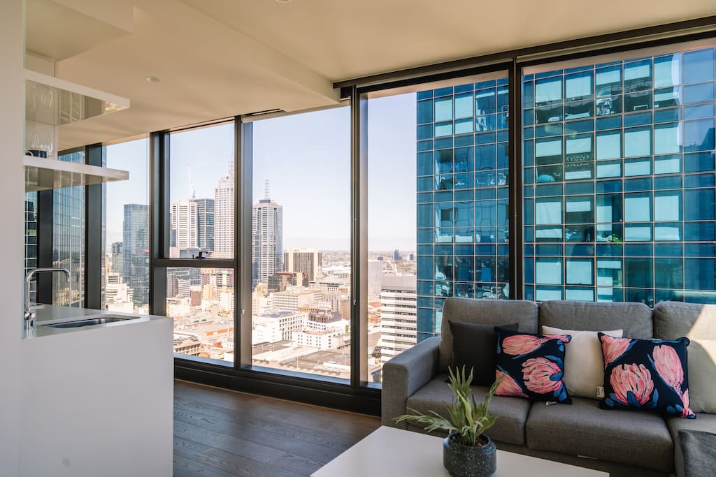 Gorgeous 1BR APT with French Window in High Rise - 멜버른의 콘도에서 살아보기, 빅토리아, 오스트레일리아