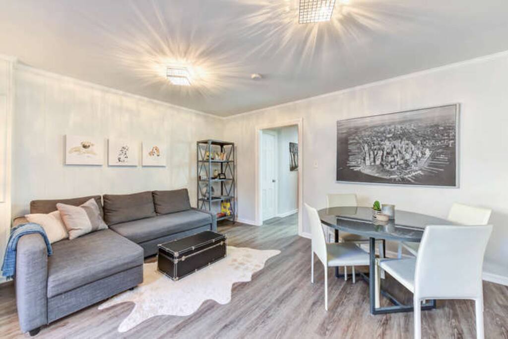 Living room with pullout bed