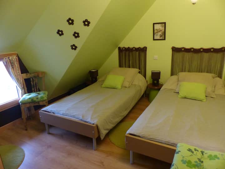 غرفة لطفلين أو شخصين بالغين...