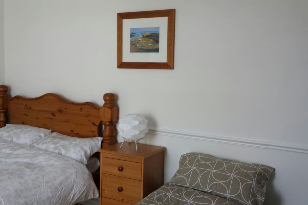 The room can be set up as a double only or with a single bed too.