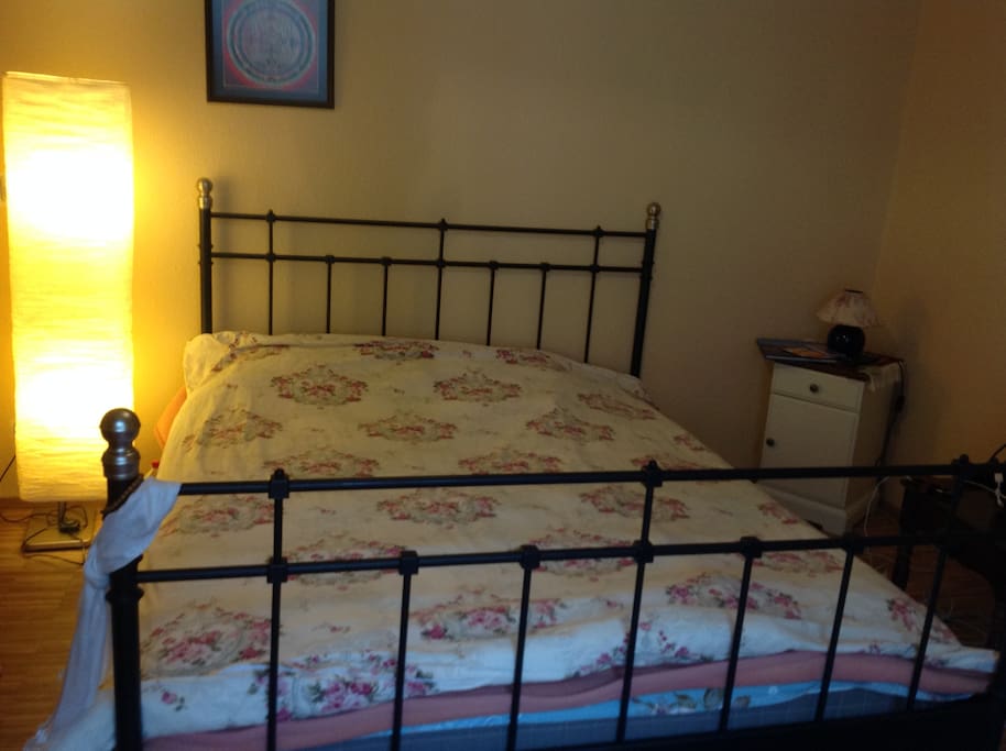 Room- New Double Bed, two pillows and blanket