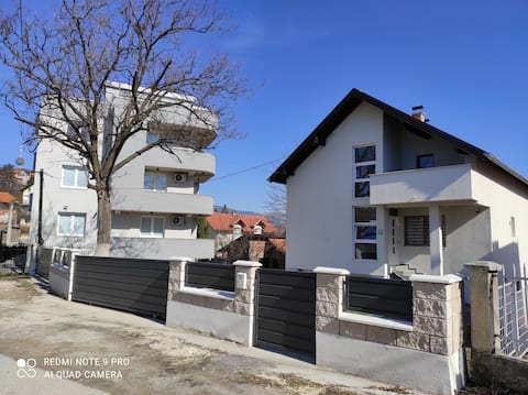 Modern house near the city center in a quiet neighborhood