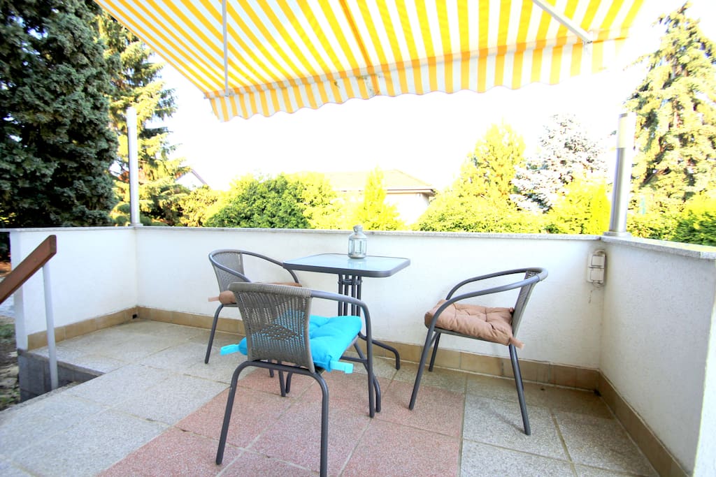 Balkon: laue Abendstunden