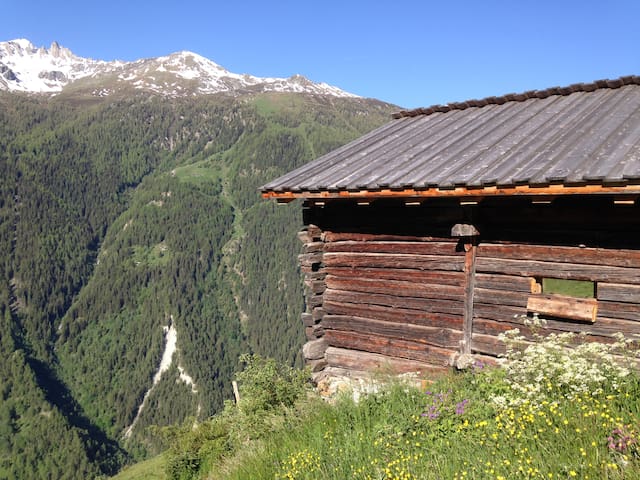 Old barn Saralex, Val d'Herens 1600 m Valais Alps