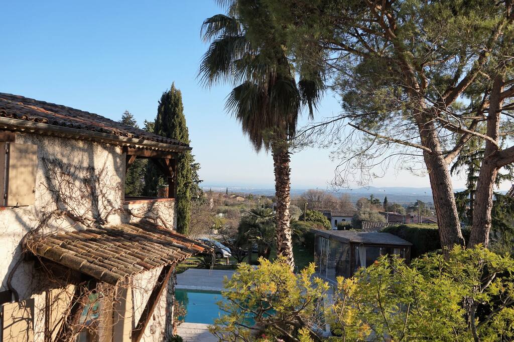 Views from the bedroom on the first floor