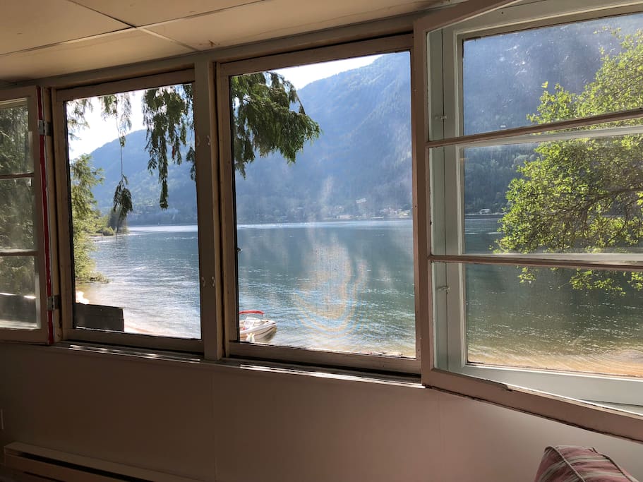 The lake is right outside!