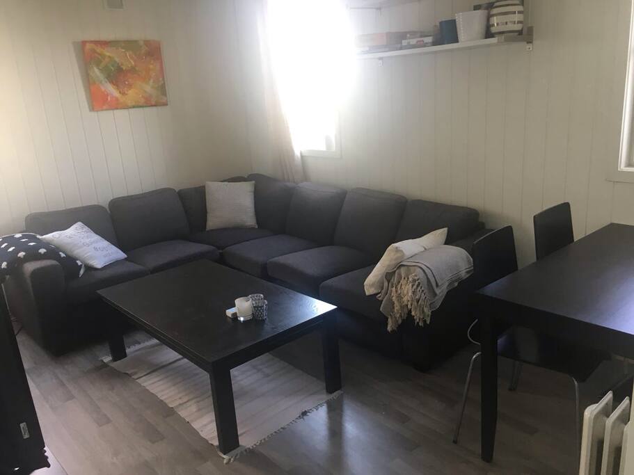 A spacious sofa