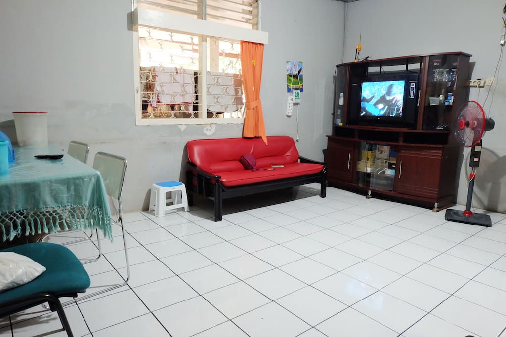 Spacey living room where you can watch TV or reading book/morning newspaper