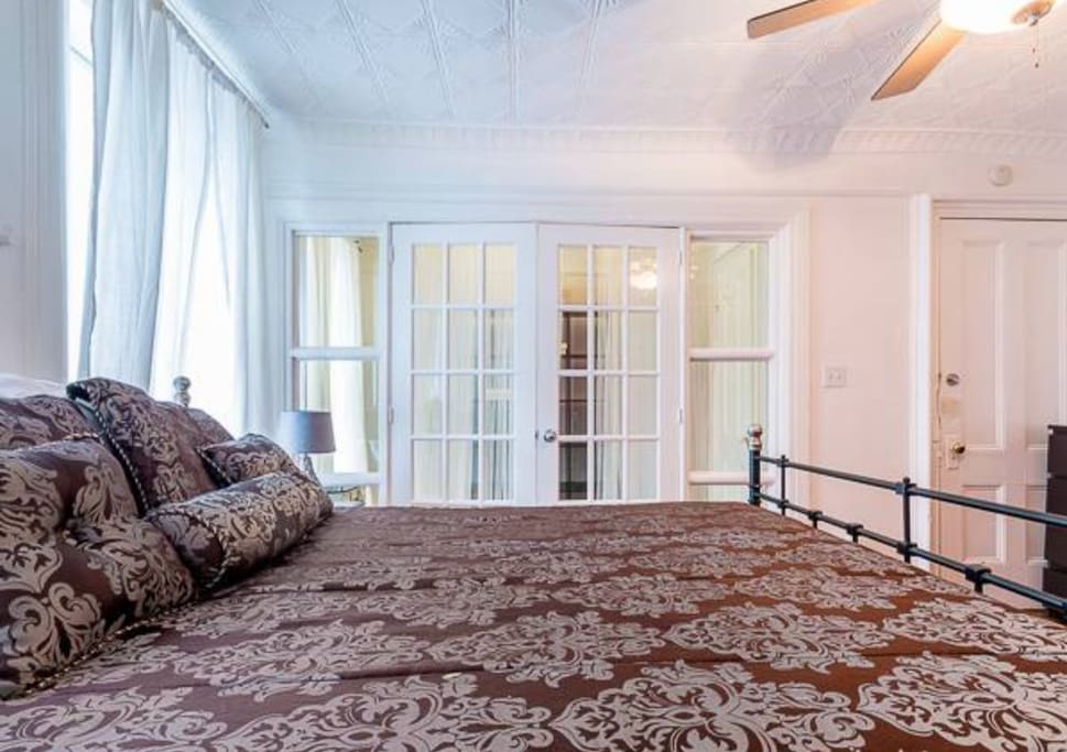 Side view of bed