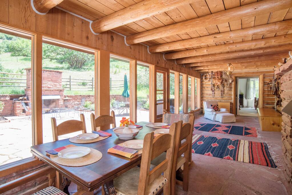 Patio views in dining room