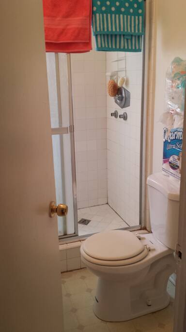 The bathroom, it has the best shower that i have ever used. Very clean...