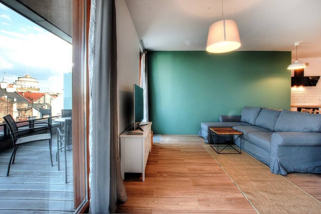 living room, terrace