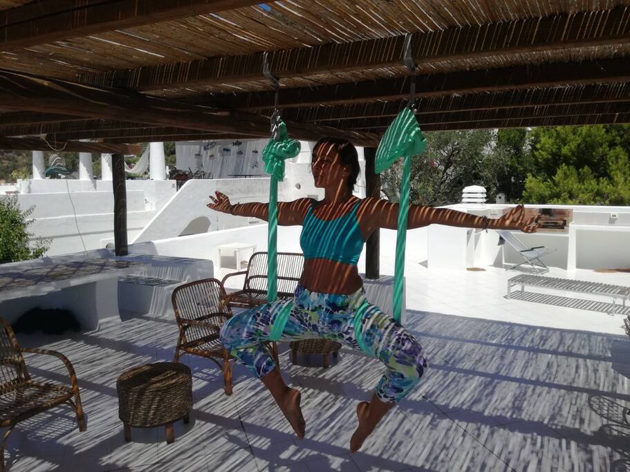 Sky Yoga Classes on Sunset Mediterraneo View