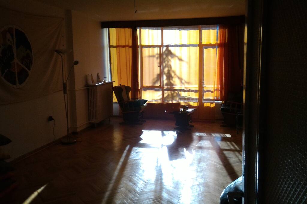 the lounge, also yoga studio.