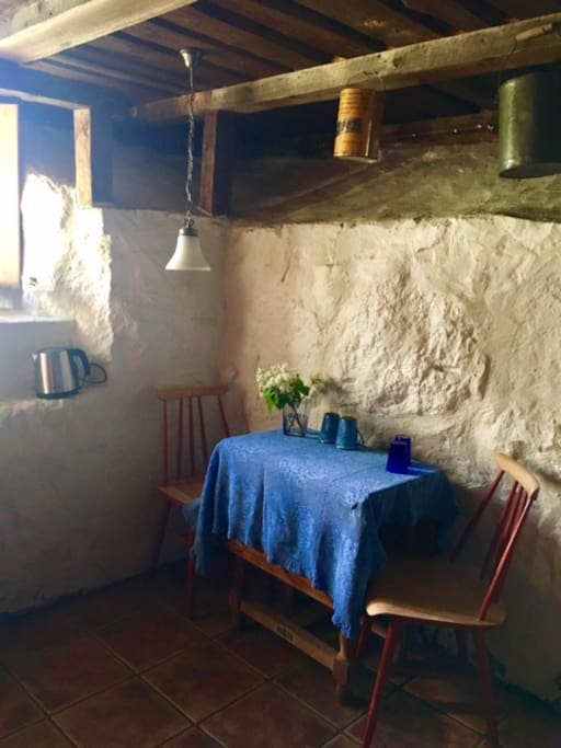 Breakfast table.