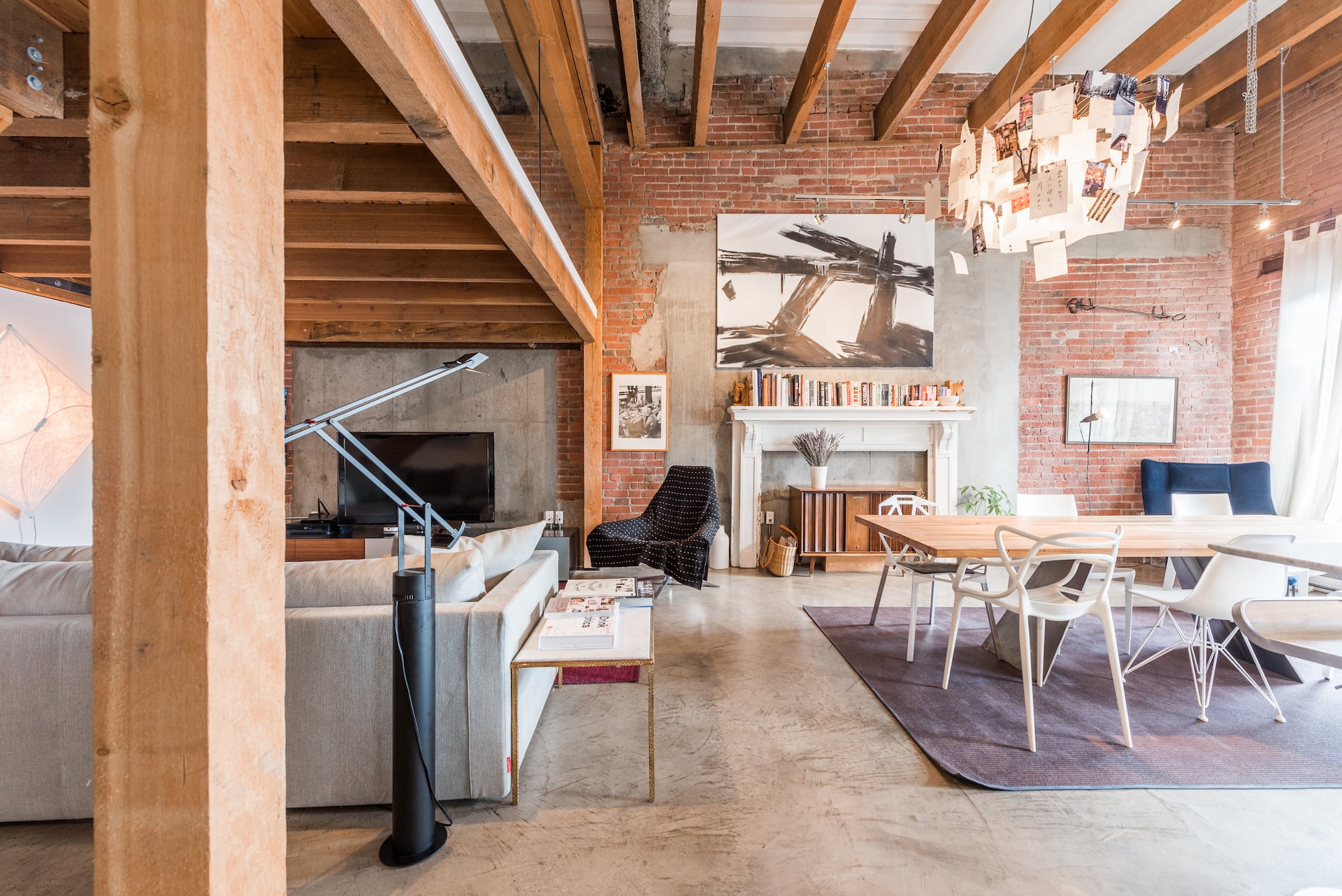 2 level designer loft in Gastown heritage building
